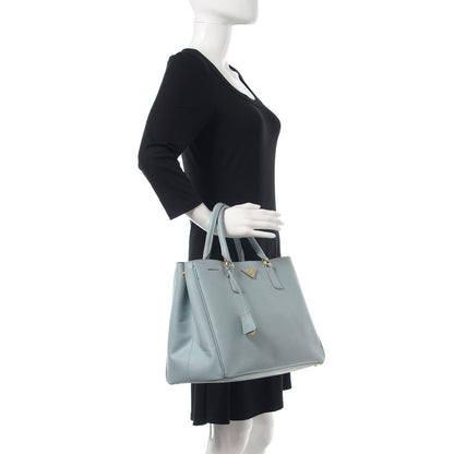 Prada Saffiano Cuir Medium Double Bag Astrale 2 of 15