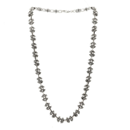 Chrome Hearts Sterling Silver Maltese Cross Link Necklace 3 of 5