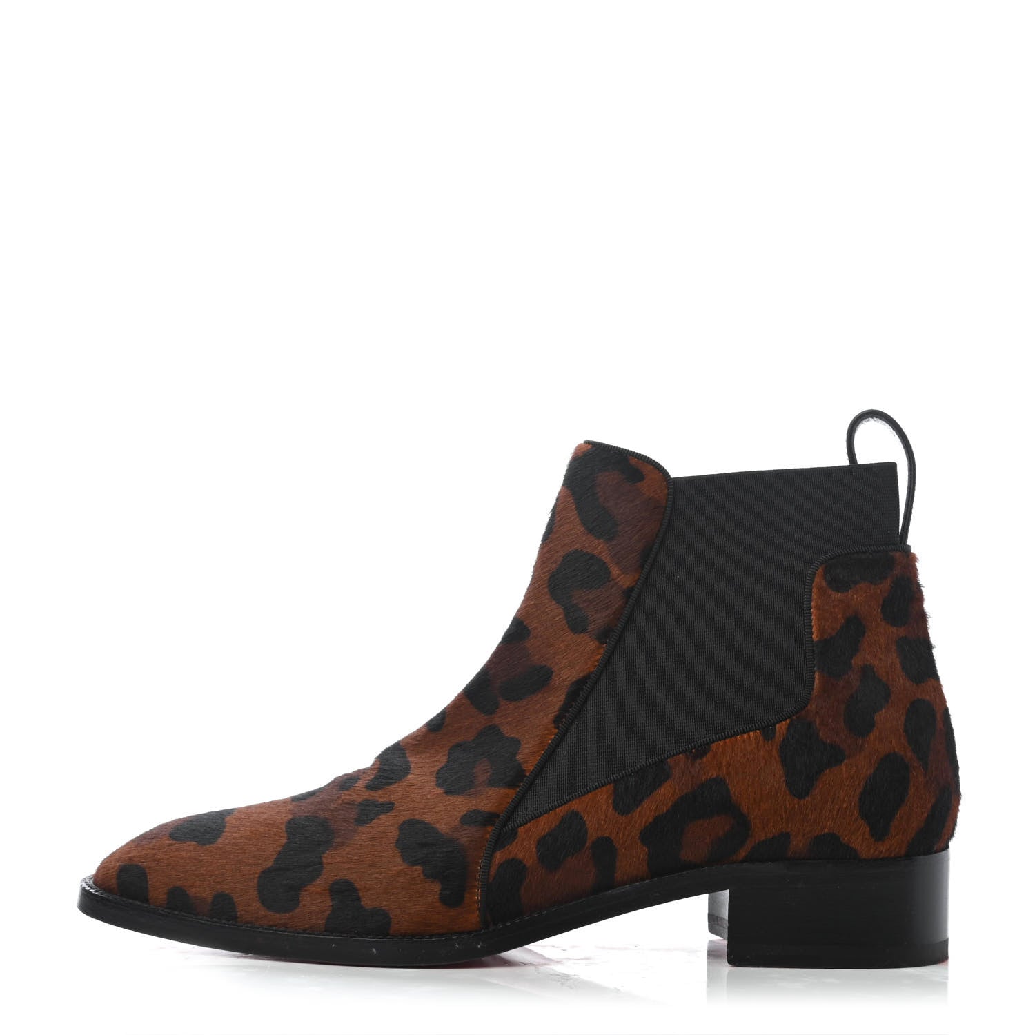Christian Louboutin Calf Hair Leopard Print Marmada Flat Chelsea Boot 36.5 Brown 1 of 4