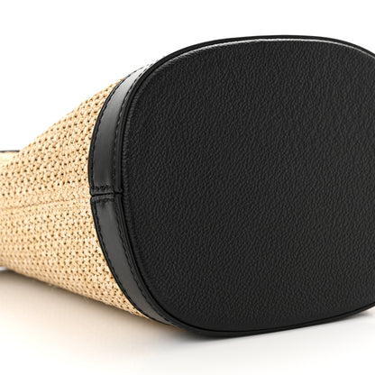 Louis Vuitton Raffia Petit Bucket Black 8 of 11