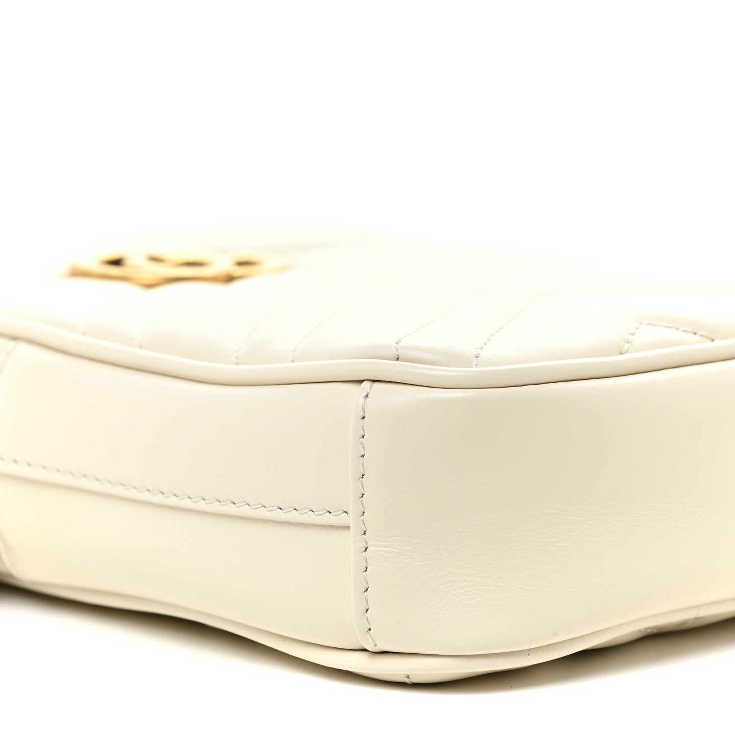 Gucci Calfskin Matelasse Mini GG Marmont Crossbody Bag White 7 of 11