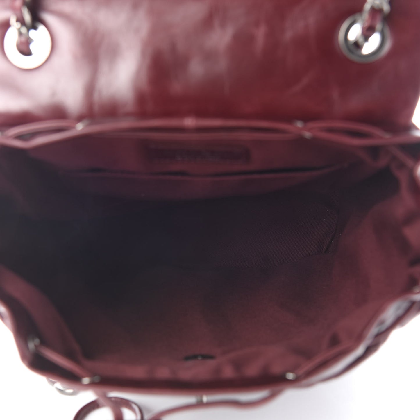 Calfskin Quilted Large Salzburg Mountain Backpack Burgundy