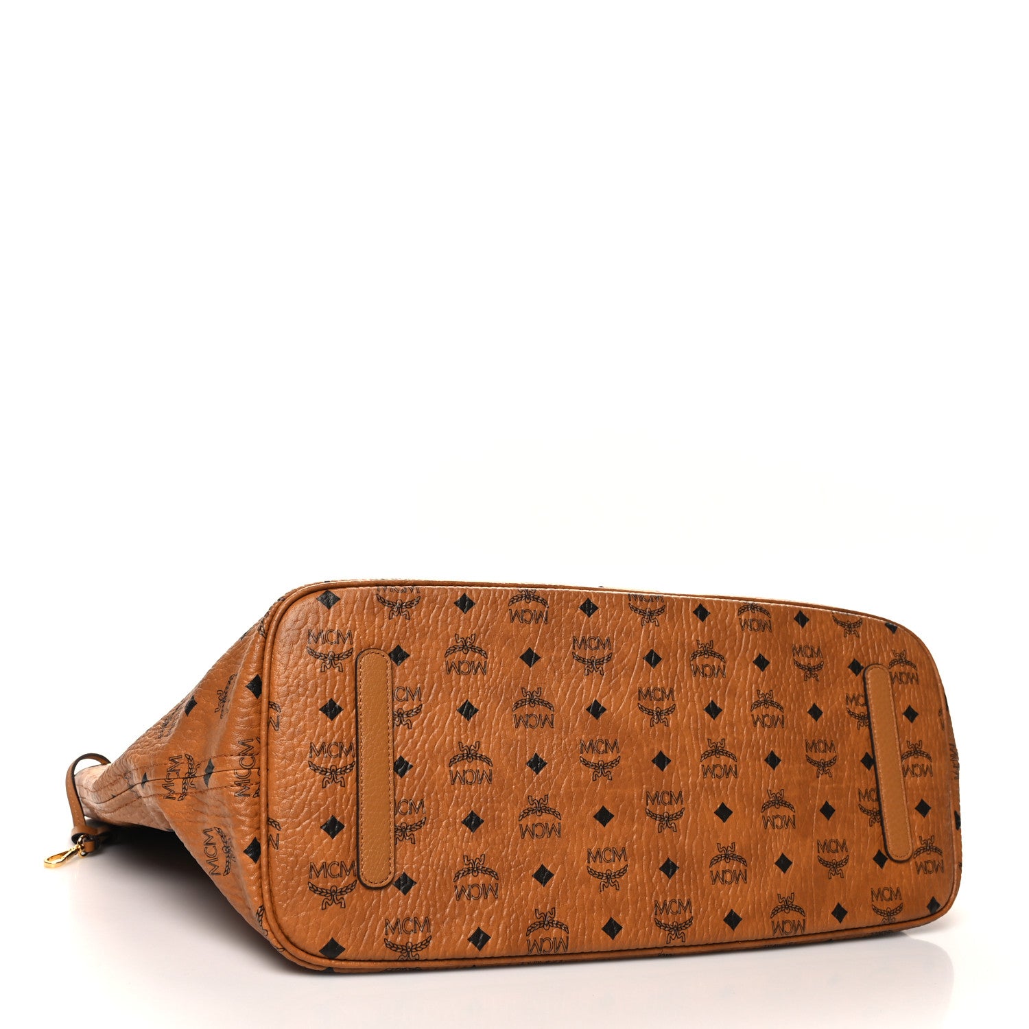 MCM Visetos Large Liz Reversible Shopper Tote Cognac 4 of 15