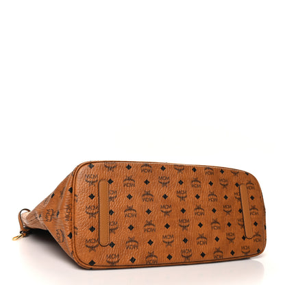 MCM Visetos Large Liz Reversible Shopper Tote Cognac 4 of 15