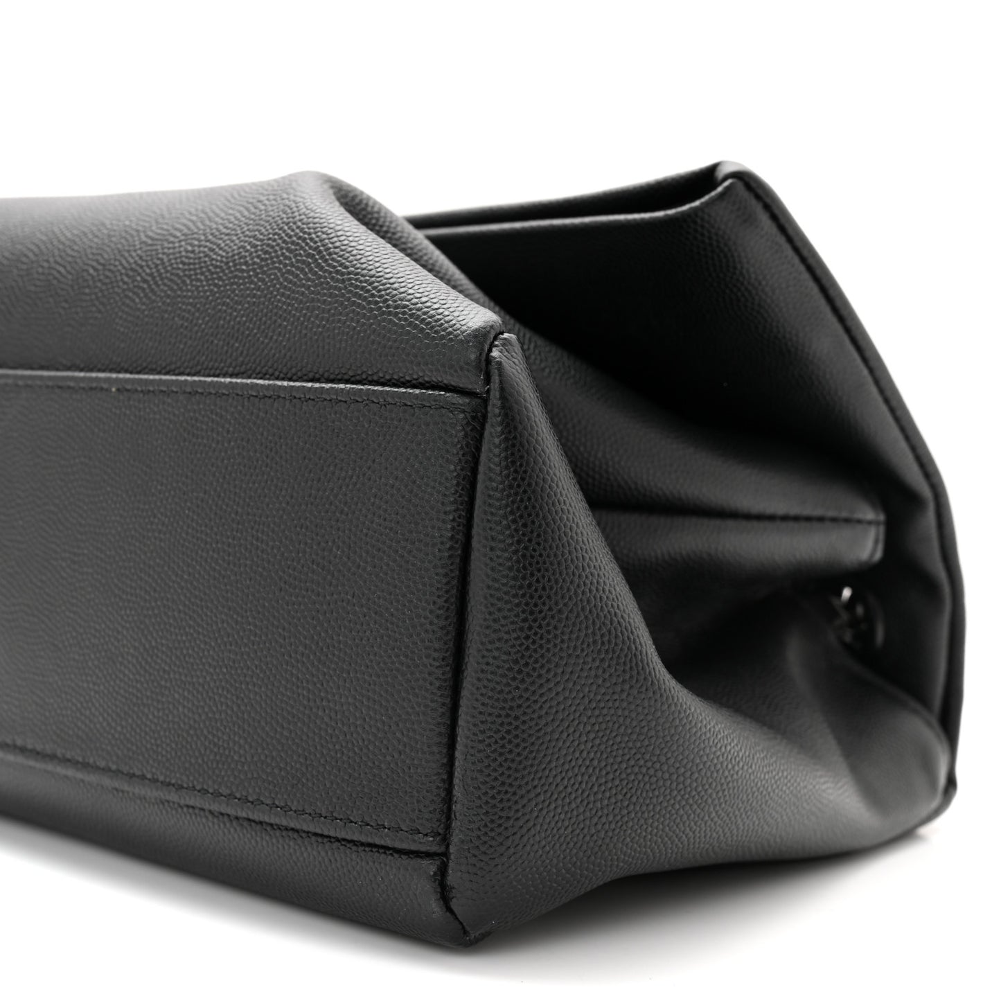 Grain De Poudre Medium West Hollywood Monogram Fold-Over Black