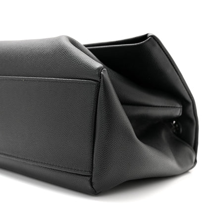 Saint Laurent Grain De Poudre Medium West Hollywood Monogram Fold-Over Black 10 of 10