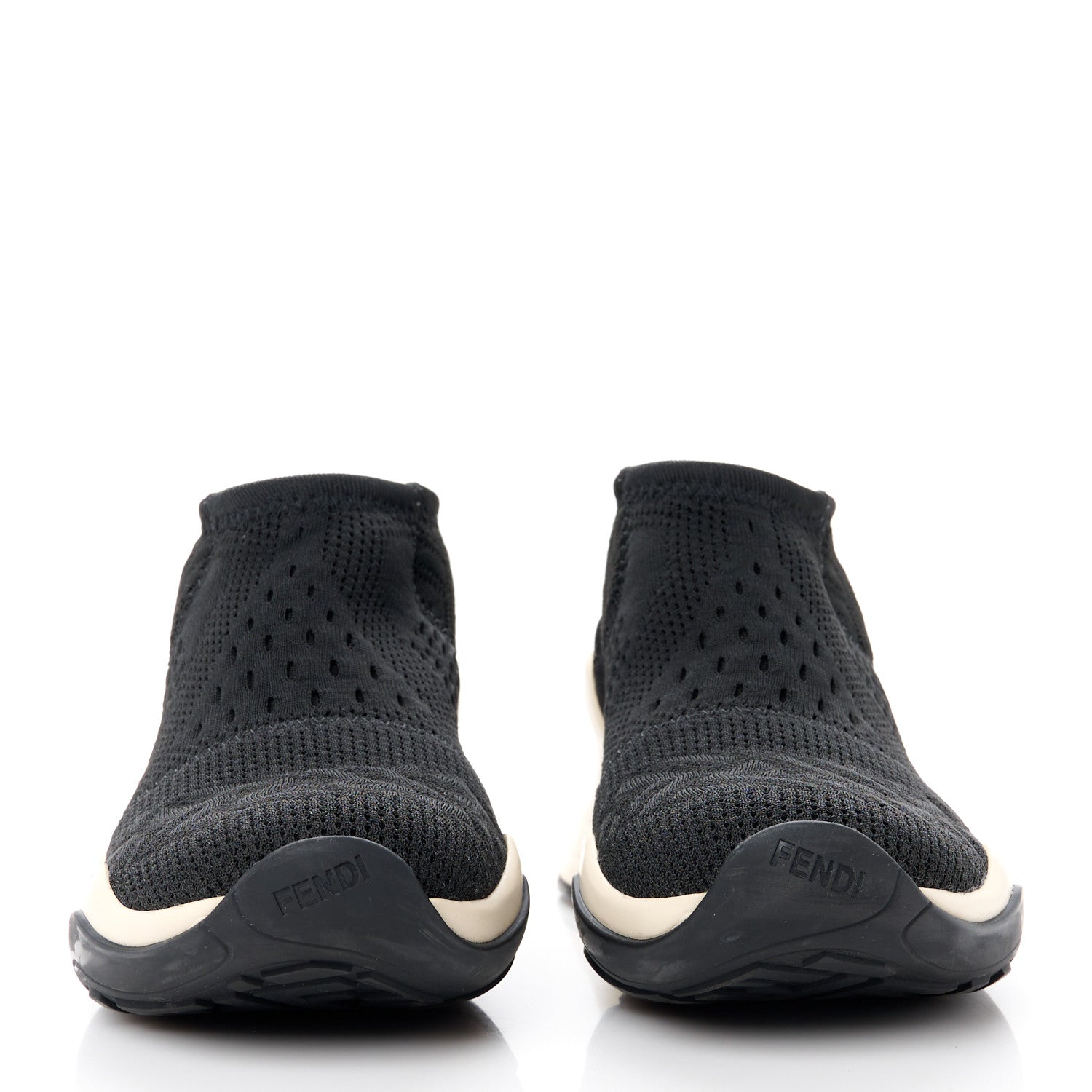 Fendi Technical 3D Mesh Womens FFluid Zip Up Sneakers Black 2 of 8