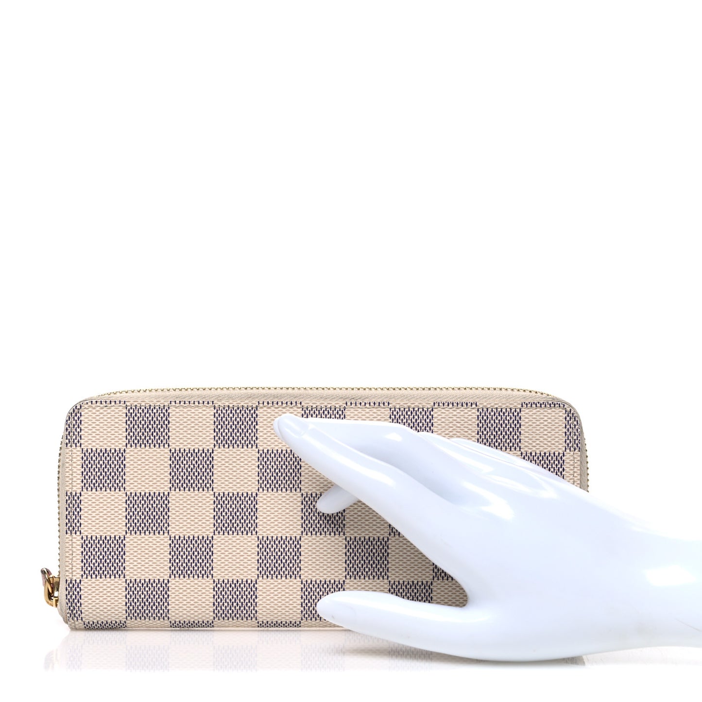 Damier Azur Clemence Wallet Rose Ballerine