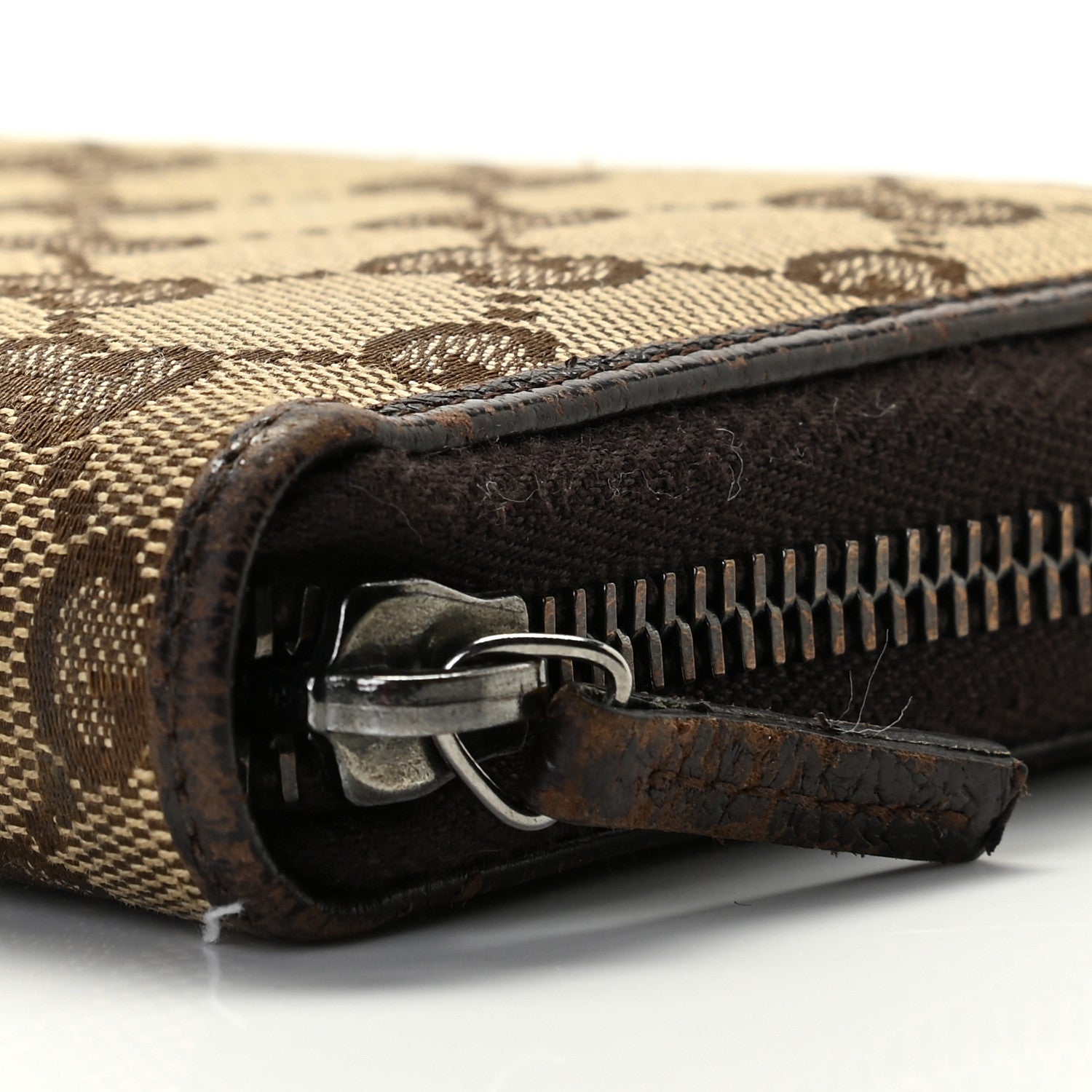 Gucci Monogram Metal Bar Zip Around Wallet Dark Brown 11 of 11