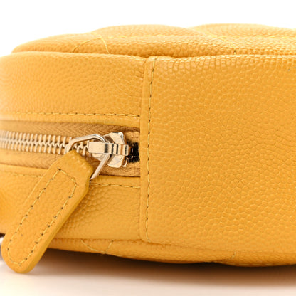 Chanel Caviar Quilted Round Clutch With Chain Yellow 10 of 11