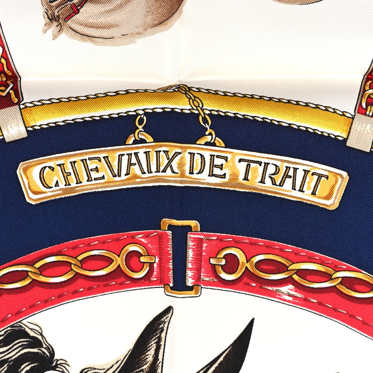 Hermes Silk Chevaux De Trait Scarf 90 5 of 5