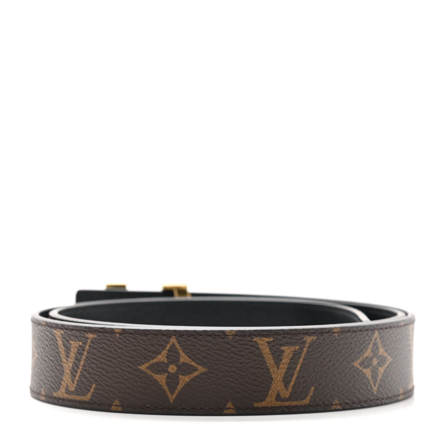 Louis Vuitton Calfskin Monogram 30mm LV Initiales Reversible Belt 90 36 Black 2 of 6