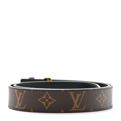 Louis Vuitton Calfskin Monogram 30mm LV Initiales Reversible Belt 90 36 Black 2 of 6