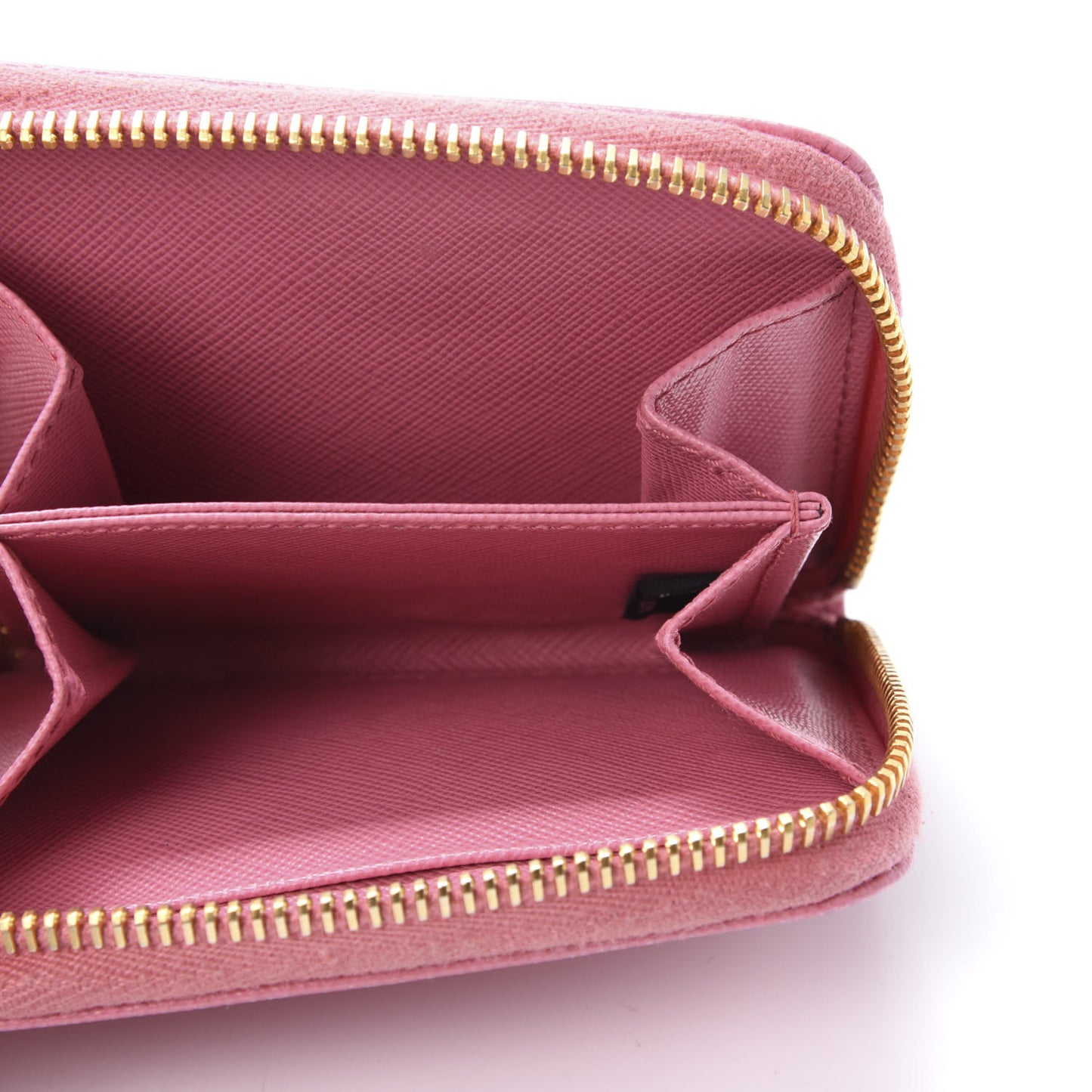 Saffiano Metal Zip Coin Purse Geranio