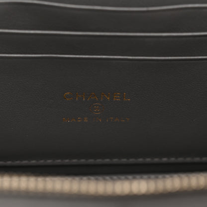 Chanel Lambskin Quilted Small Top Handle Vanity Case With Chain Dark Grey 6 of 12
