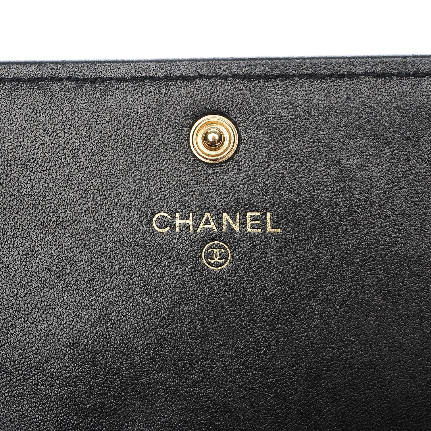 Chanel Lambskin Quilted Large Diamond CC Flap Wallet Black 6 of 9