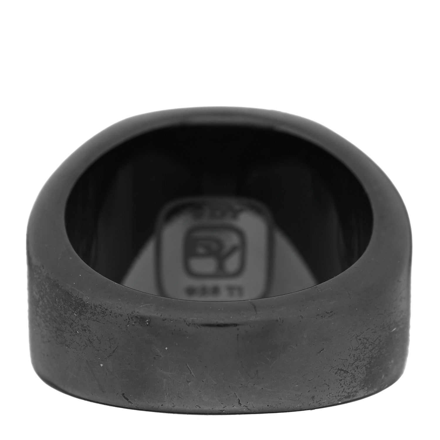 David Yurman Black Titanium Black Diamond Streamline Signet Ring 62 10 3 of 5