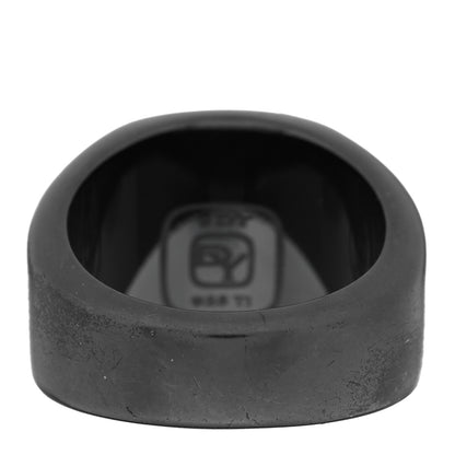 David Yurman Black Titanium Black Diamond Streamline Signet Ring 62 10 3 of 5