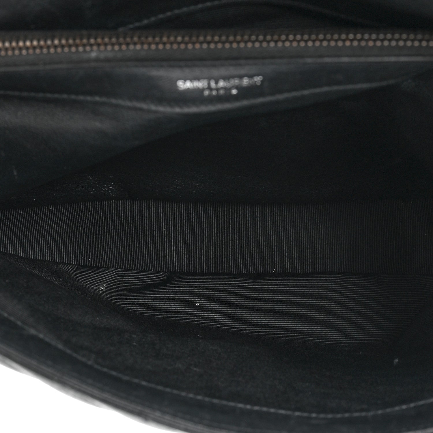 Saint Laurent Sheepskin Matelasse Chevron Monogram Large College Satchel Black 5 of 17