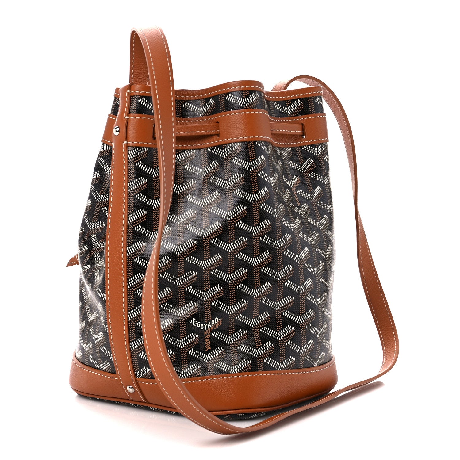 Goyard Goyardine Petit Flot Bucket Bag PM Black Gold 3 of 9