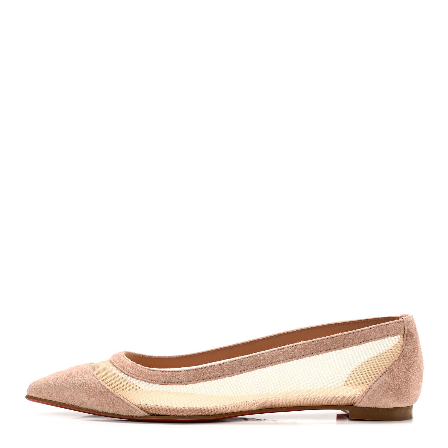 Christian Louboutin Veau Velours Rete Galativi Flats 35.5 Courtisane 1 of 8