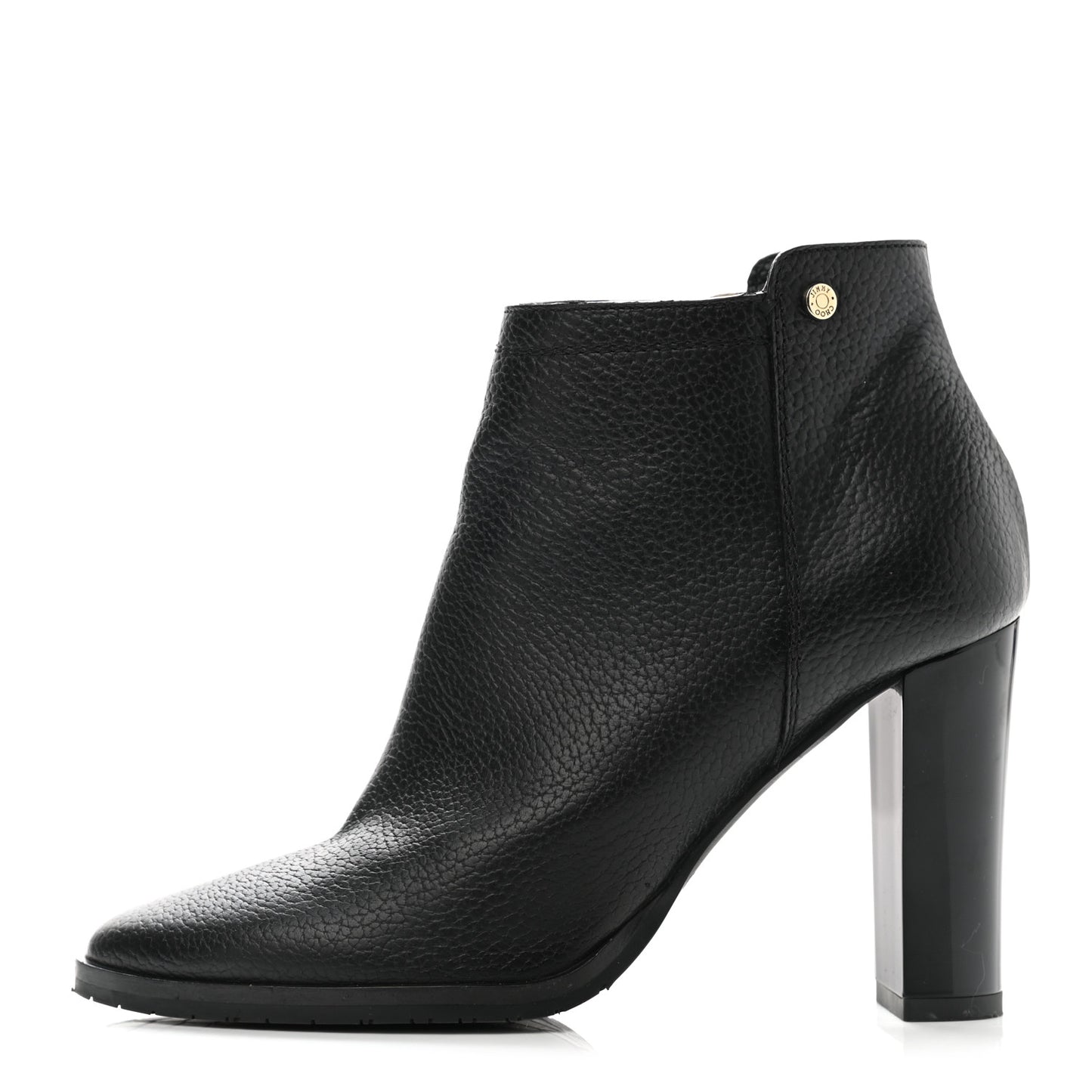 Grainy Calfskin Hart Ankle Boots 35.5 Black