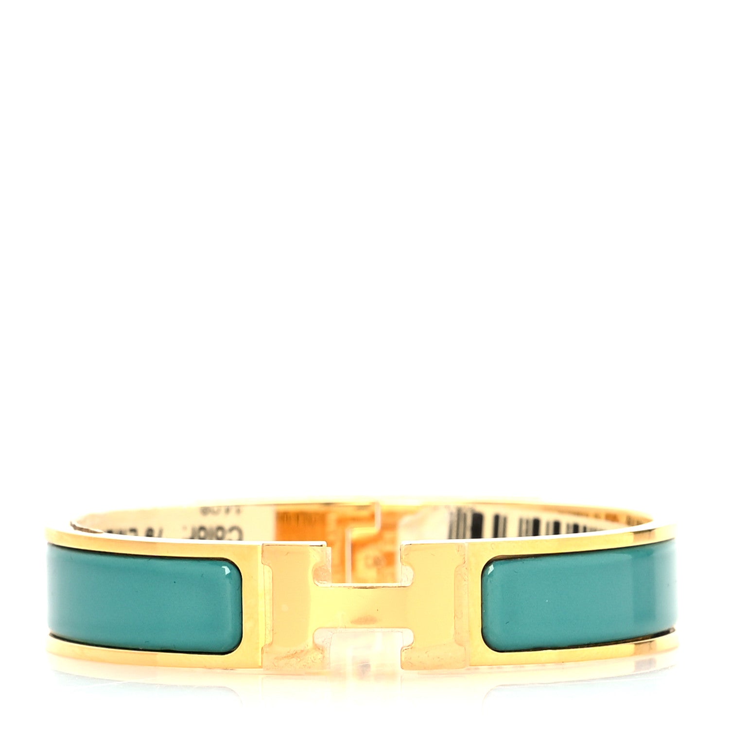 Hermes Enamel Narrow Clic Clac H Bracelet PM Emeraude 1 of 5