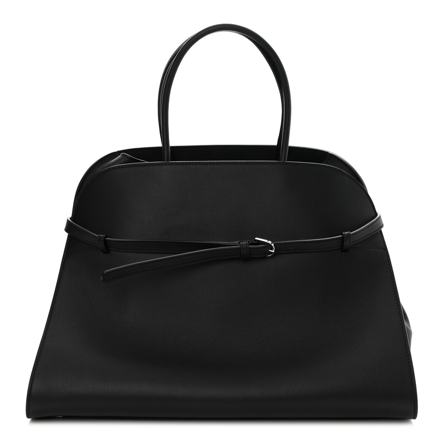 Polished Saddle Calfskin Soft Margaux Belt 15 Black