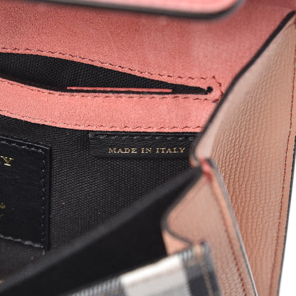 Burberry Derby Calfskin House Check Small Macken Crossbody Bag Copper Pink 9 of 10