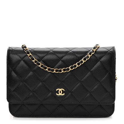 Chanel Caviar Quilted Wallet On Chain WOC Black 1 of 12