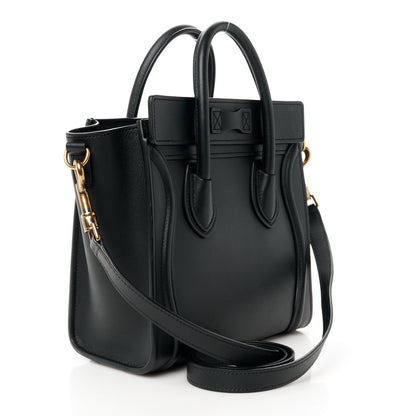 Celine Smooth Calfskin Nano Luggage Black 3 of 10