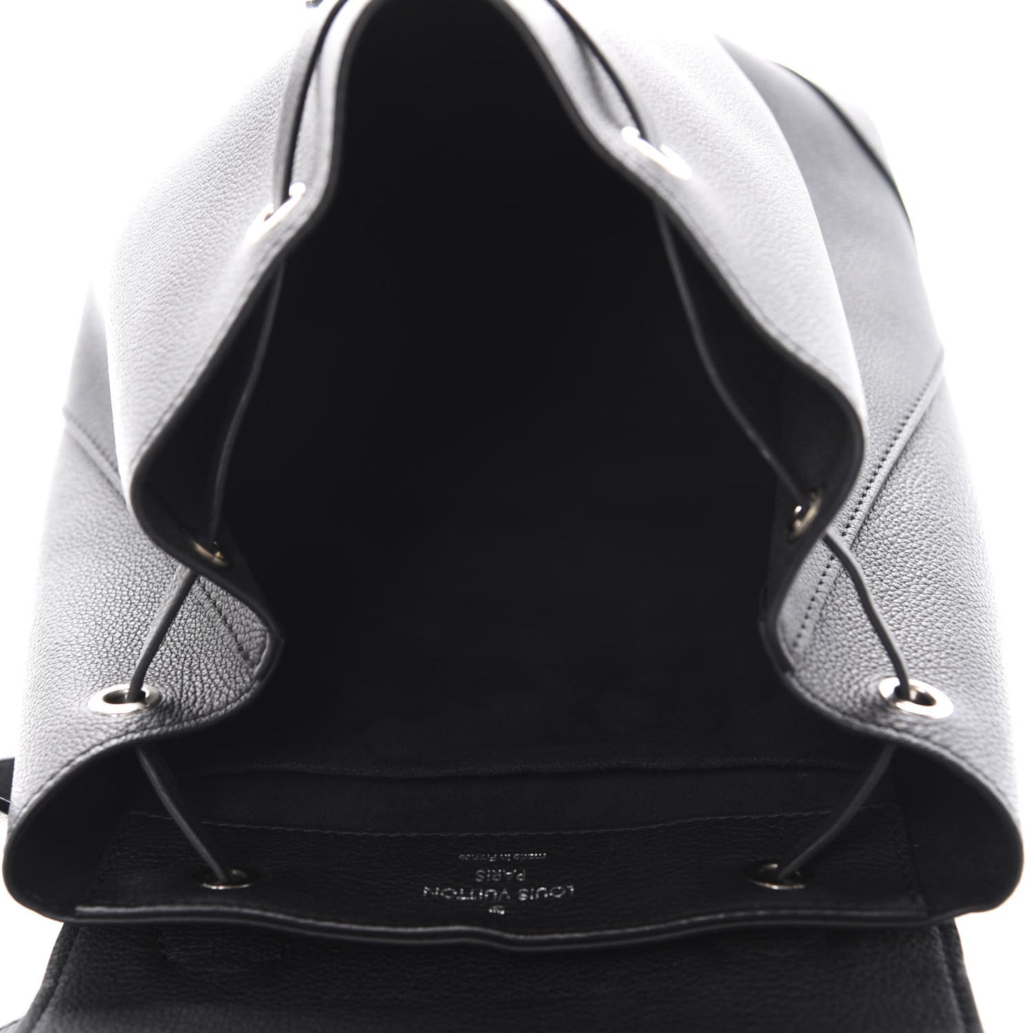 Calfskin Lockme Backpack Black
