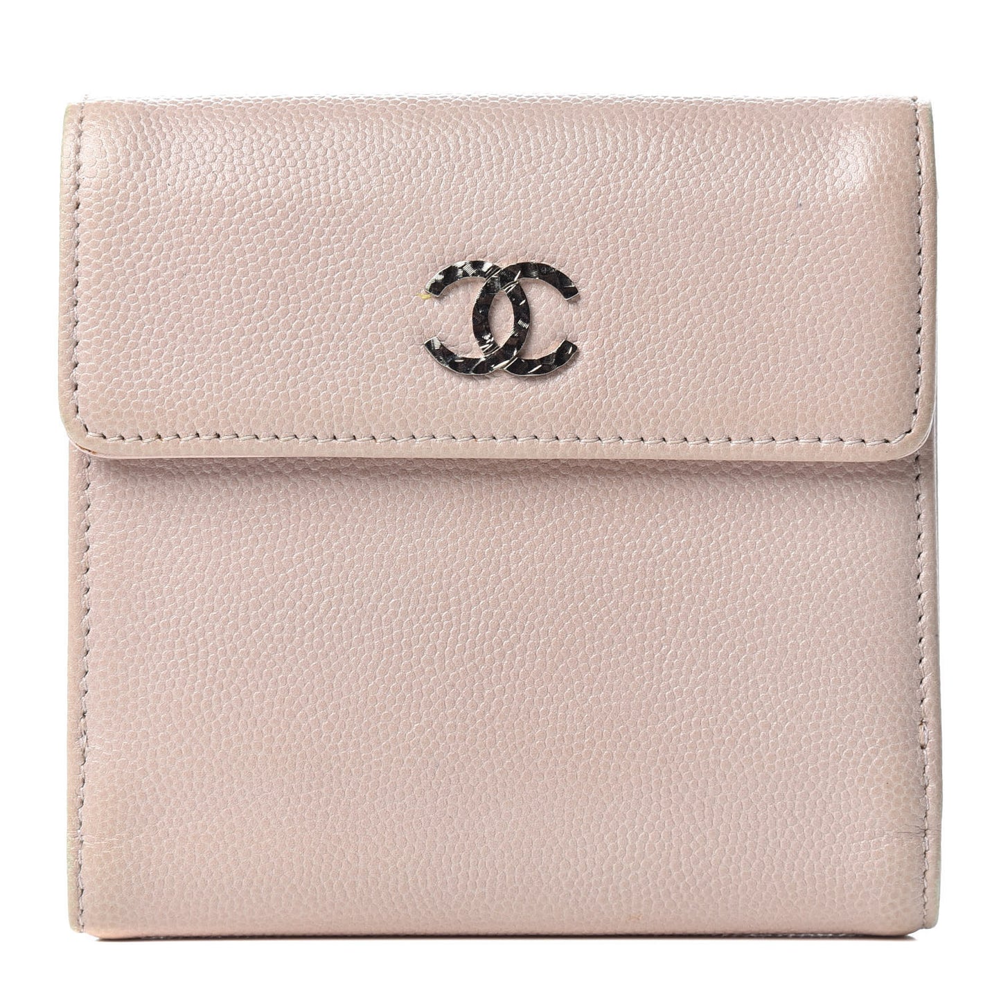 Caviar Sevruga French Compact Wallet Light Pink