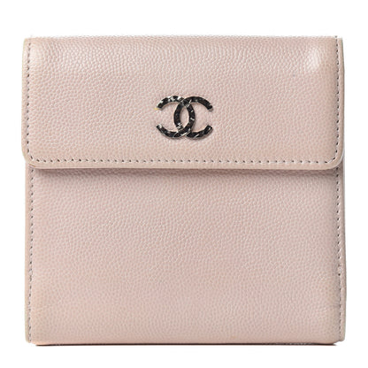 Chanel Caviar Sevruga French Compact Wallet Light Pink 1 of 7