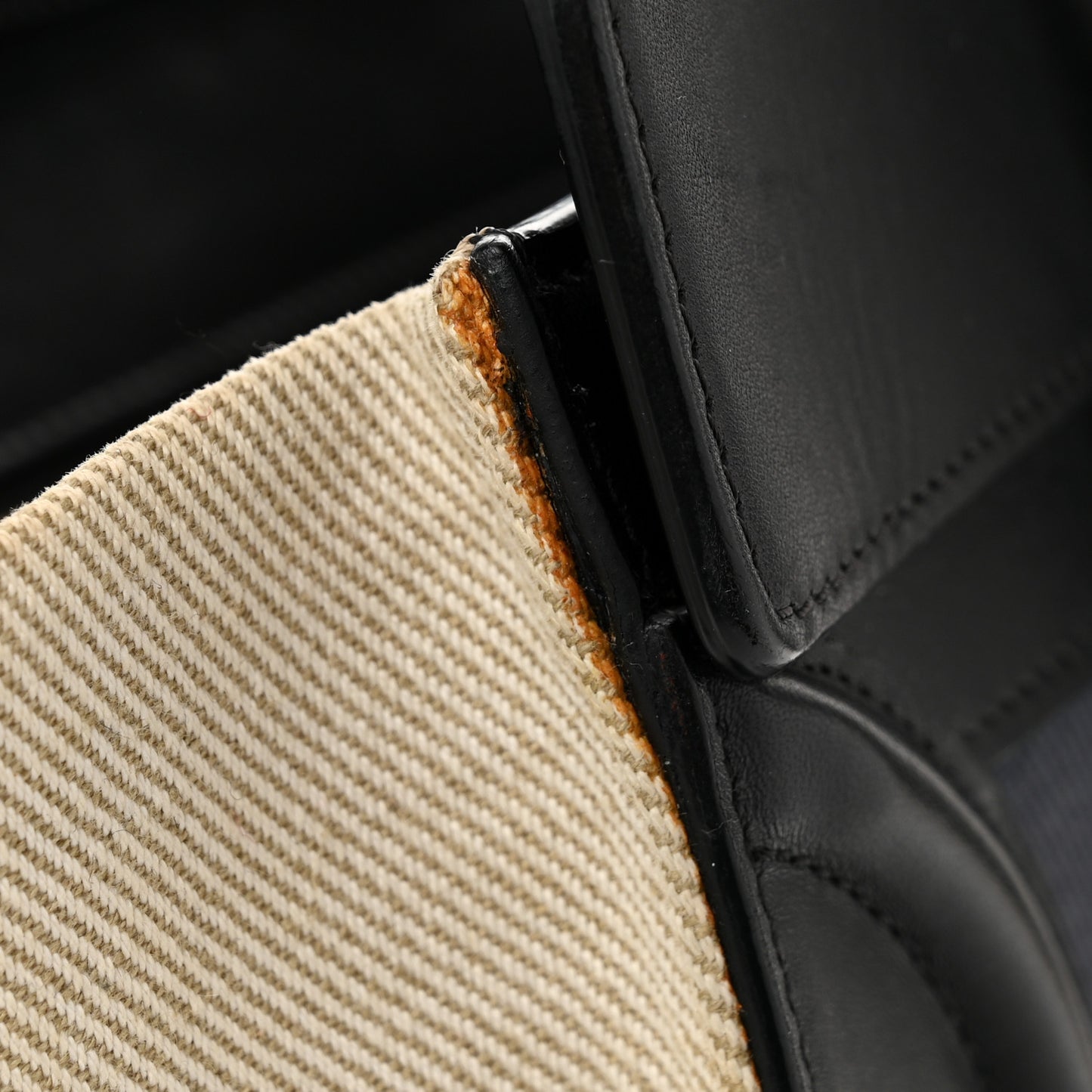 Canvas Smooth Calfskin Micro Tri-Color Luggage Navy Blue