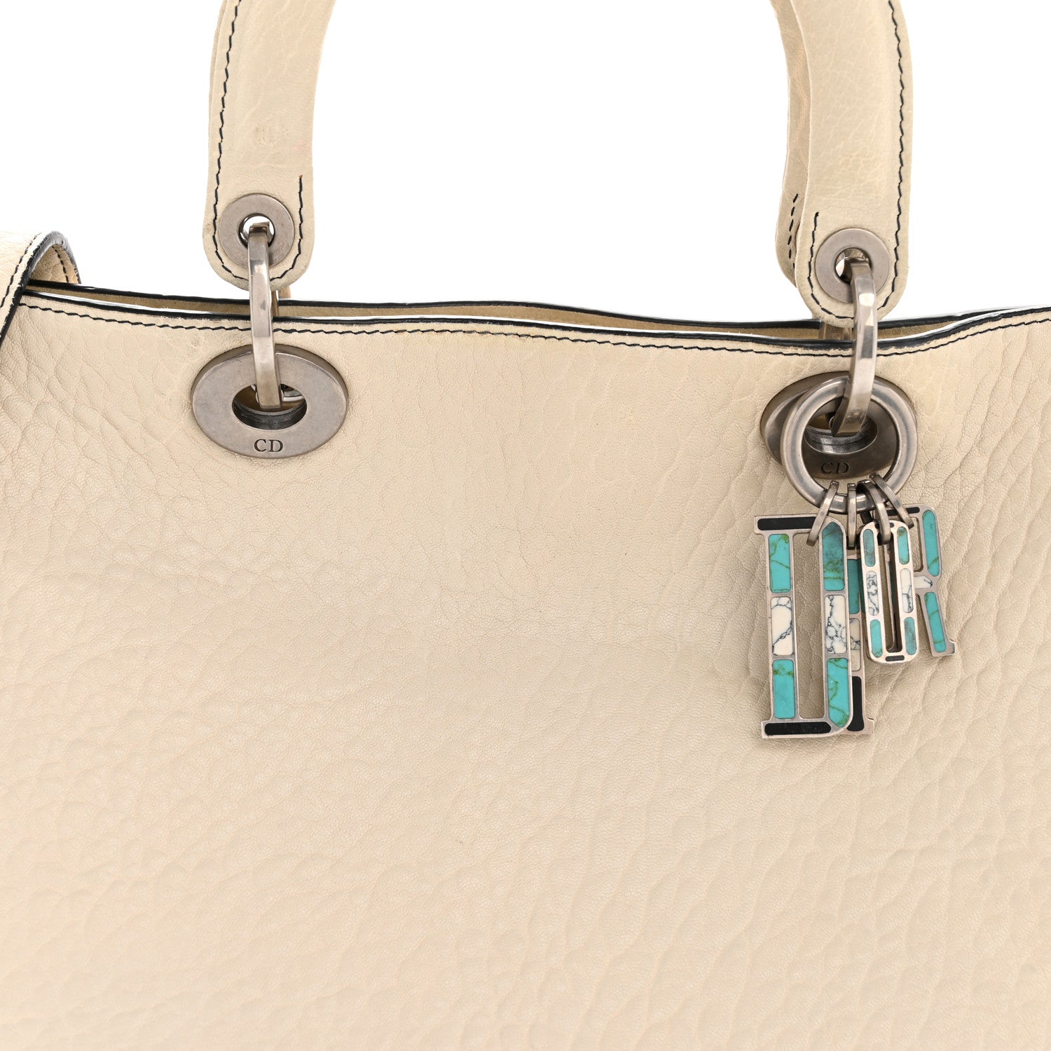 Christian Dior Canyon Grained Lambskin Large Lady Dior Off White 8 of 14