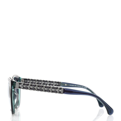 Chanel Lambskin Chain Sunglasses 5361-Q Blue 3 of 8
