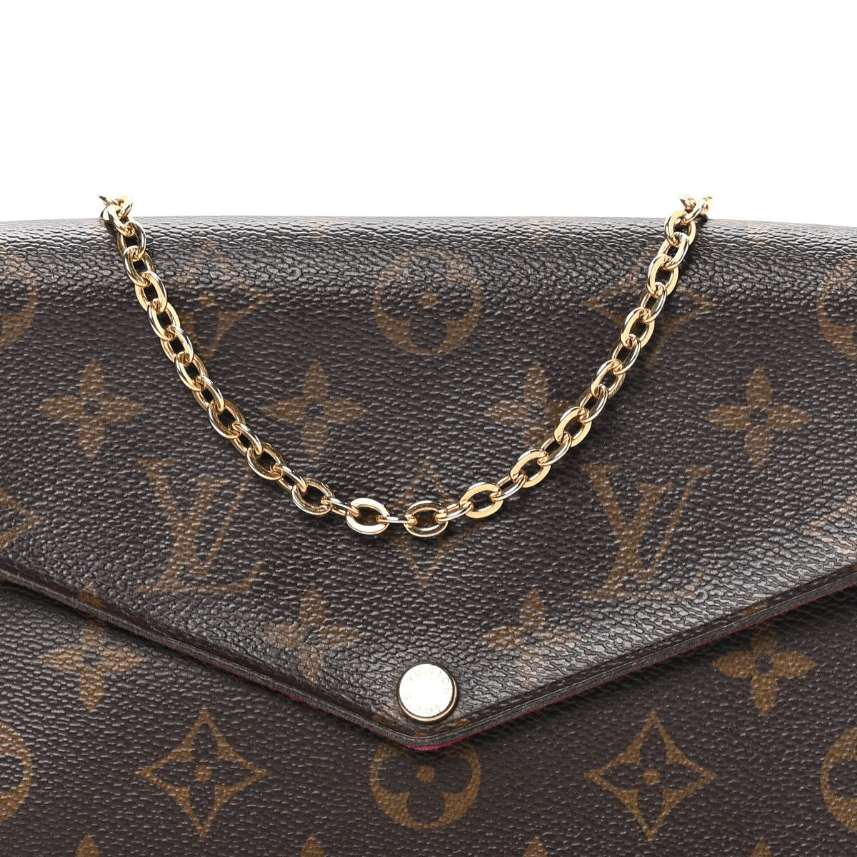 Louis Vuitton Monogram Pochette Felicie Chain Wallet Fuchsia 7 of 10