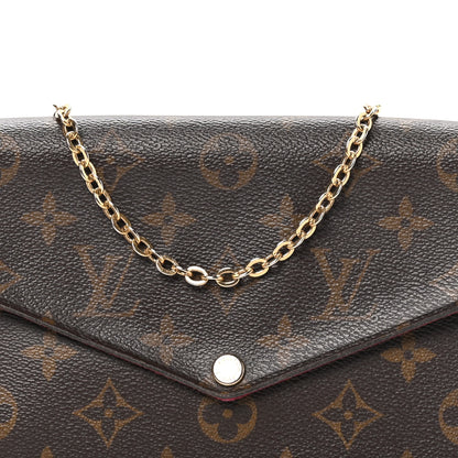 Louis Vuitton Monogram Pochette Felicie Chain Wallet Fuchsia 7 of 10