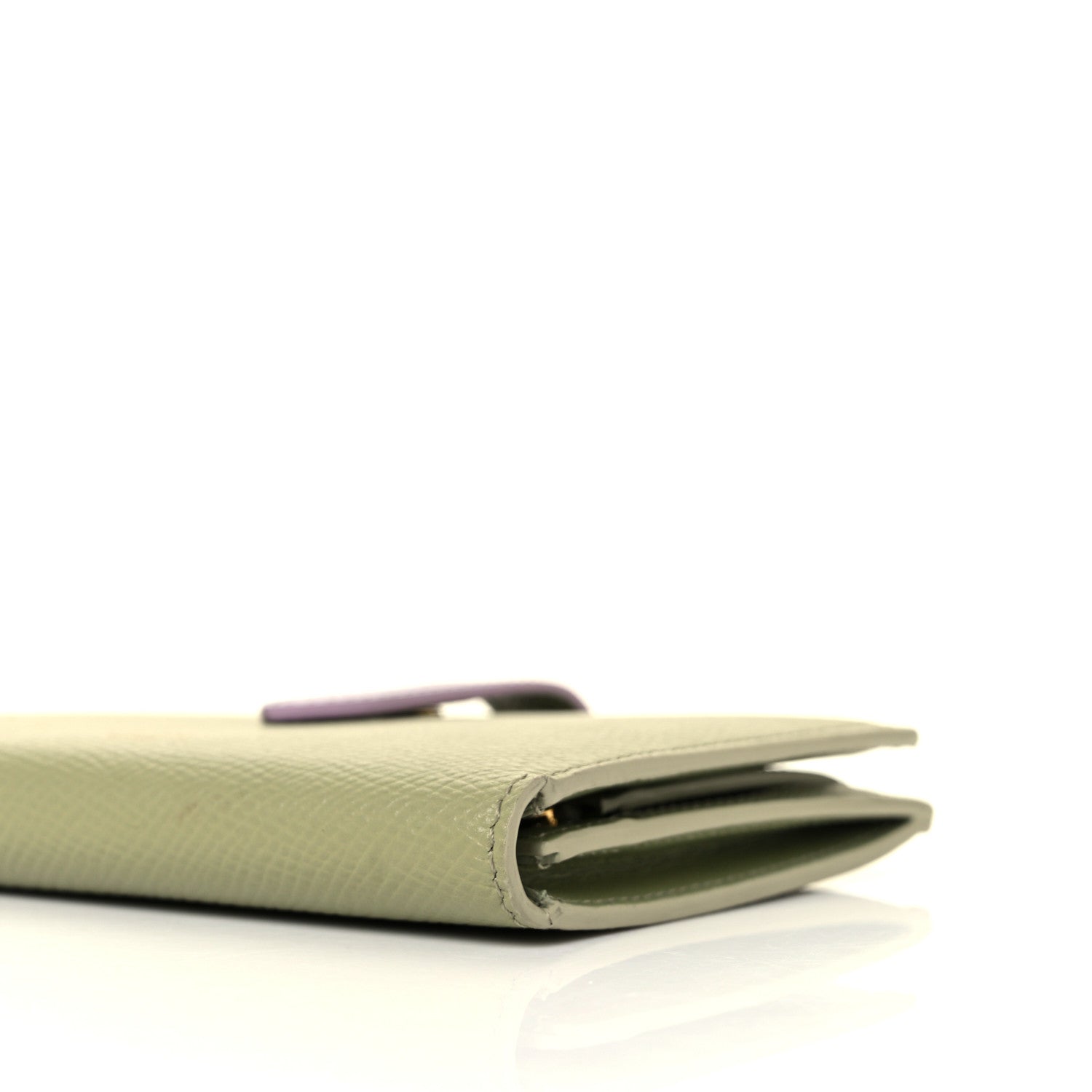 Celine Grained Calfskin Medium Multifunction Strap Wallet Sage Lilas 8 of 9