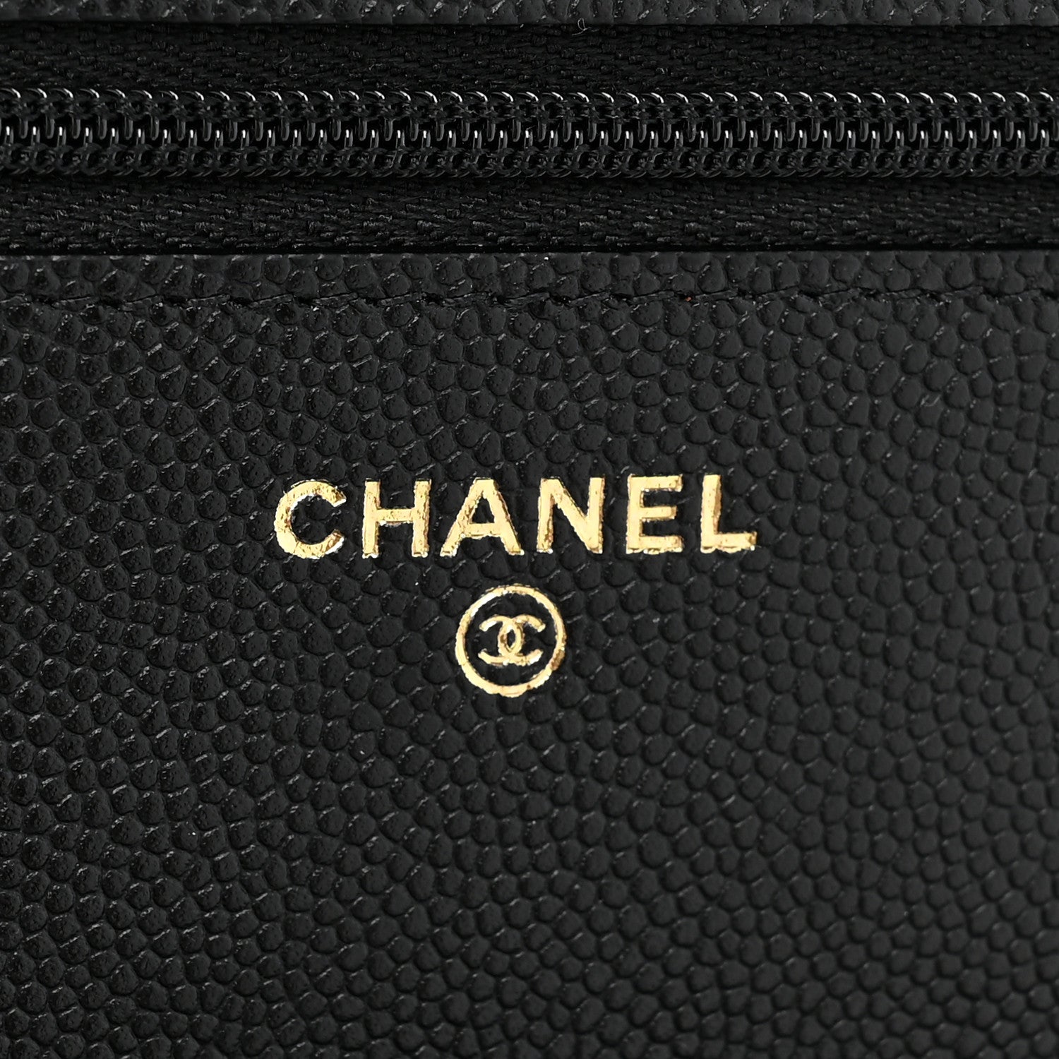 Chanel Shiny Caviar Quilted Strass CC Wallet On Chain WOC Black 8 of 13