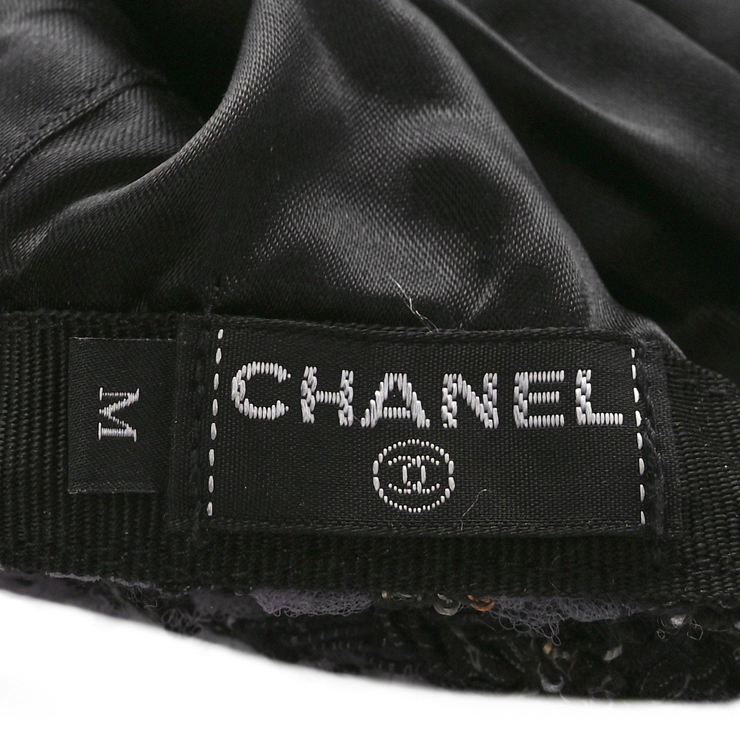 Chanel Cotton Tweed CC Beret M Black Multicolor 8 of 10