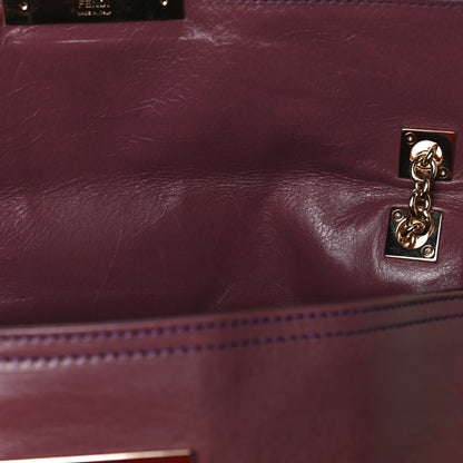 Fendi Vitello Acqua Maxi Baguette Shoulder Bag Malva 17 of 25