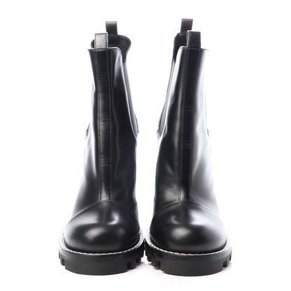 Louis Vuitton Calfskin Monogram Uniformes Chelsea Lug Sole 80mm Ankle Boots 41.5 Black 5 of 10