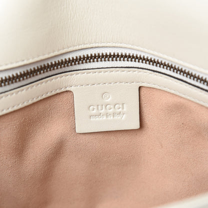 Gucci Calfskin Matelasse Small GG Marmont Shoulder Bag White 8 of 11