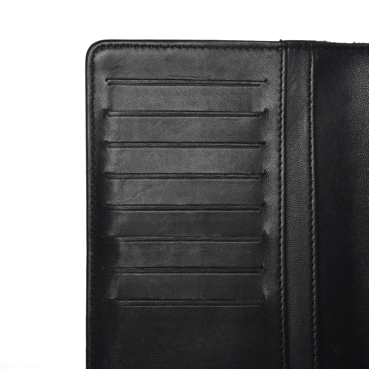Lambskin Quilted Boy Yen Wallet Black