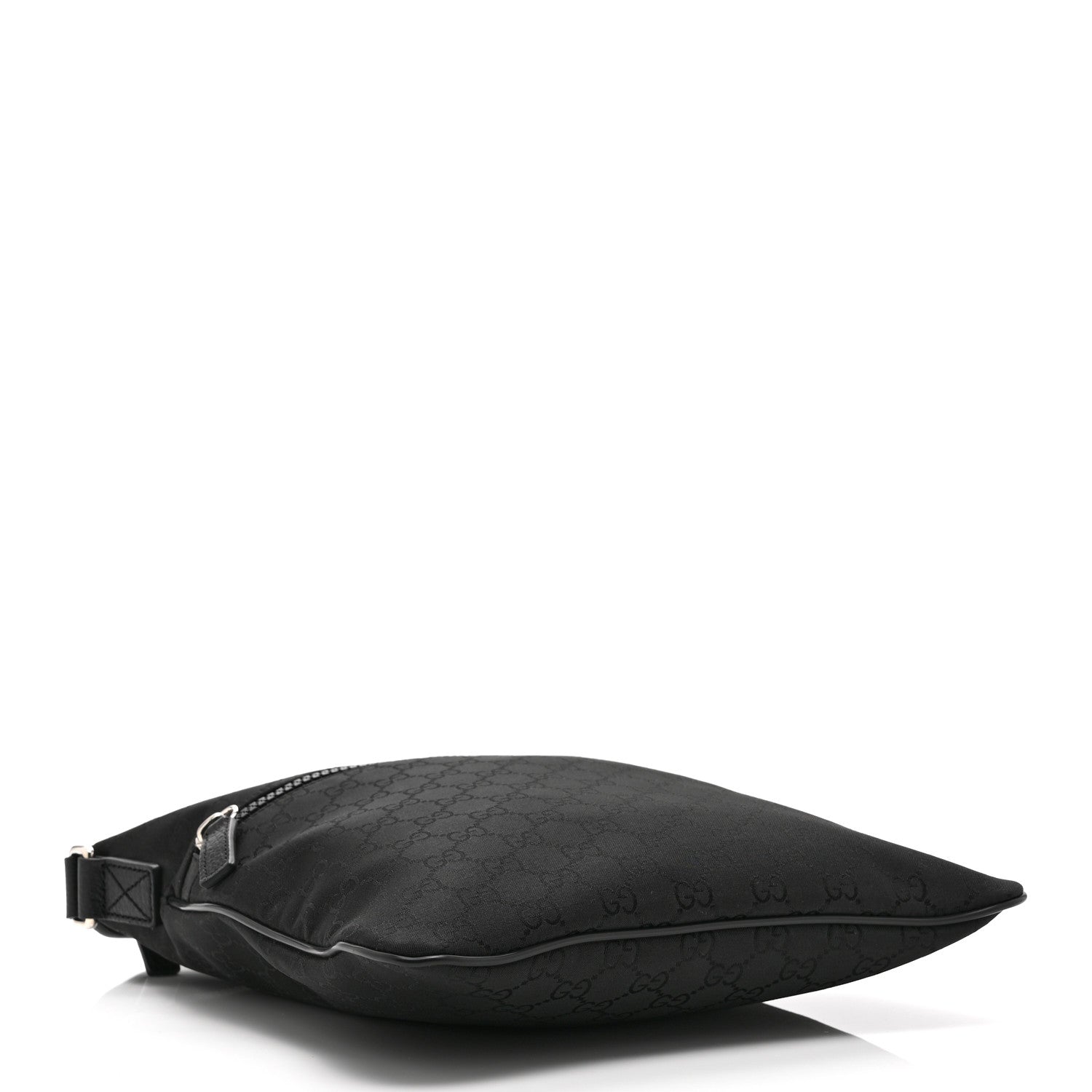 Gucci Nylon Monogram Medium Flat Messenger Bag Black 4 of 11