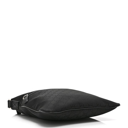 Gucci Nylon Monogram Medium Flat Messenger Bag Black 4 of 11