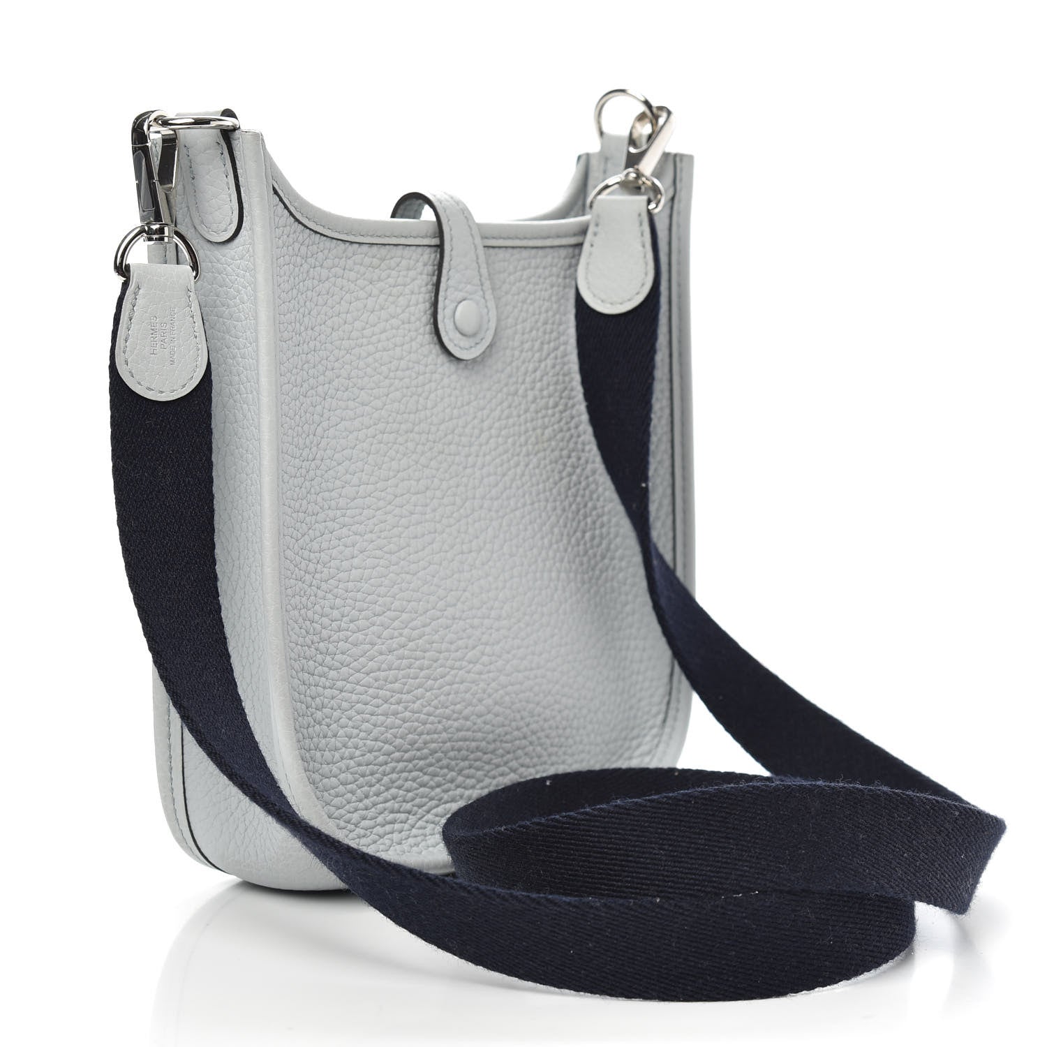 Hermes Taurillon Clemence Amazone Evelyne TPM Bleu Pale Indigo 3 of 10