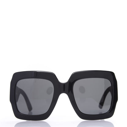 Gucci Square Frame GG0102S Sunglasses Glitter Gold 2 of 8